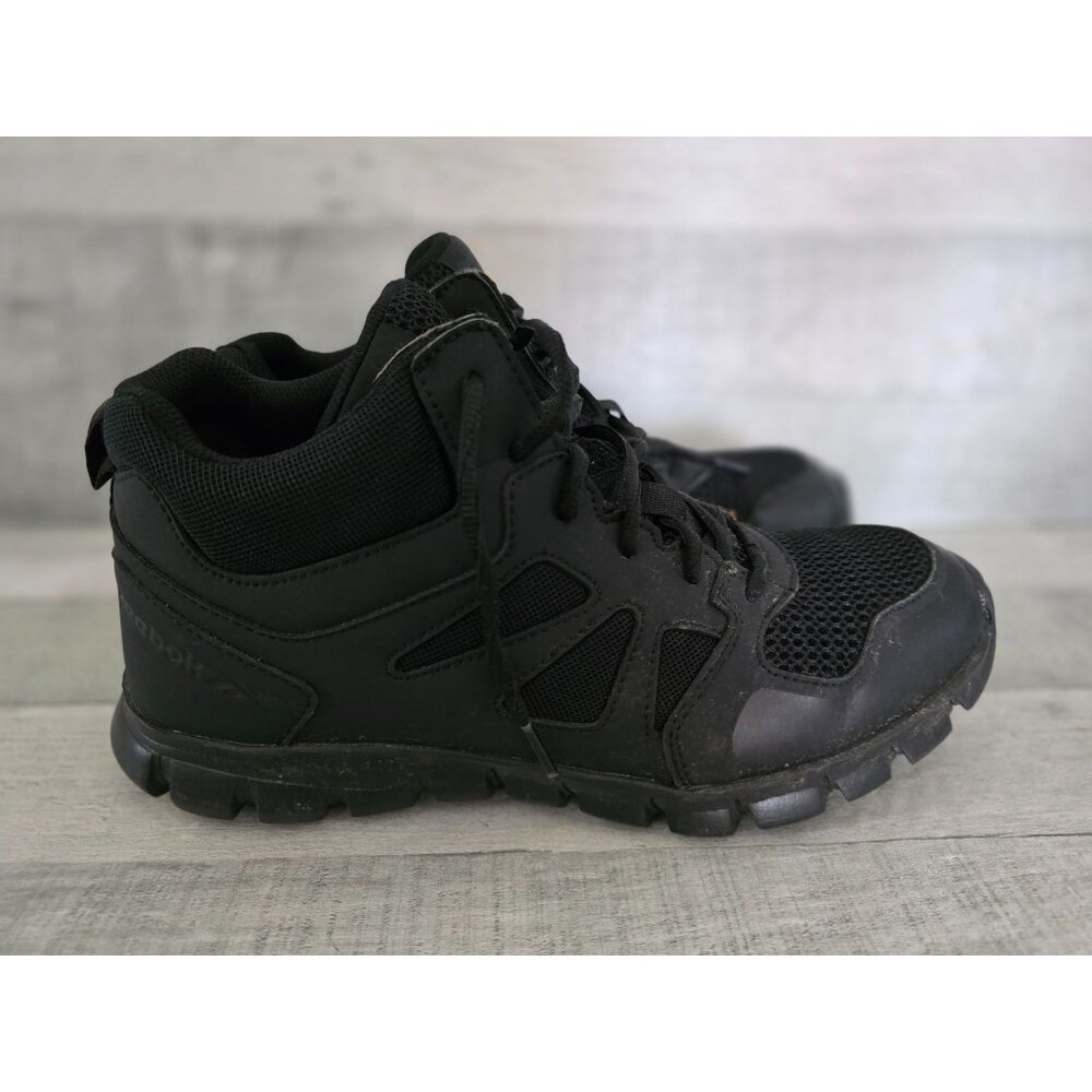 Reebok Sublite Mens Black Work Boots Memory Tech Massage Insole Size 10.5